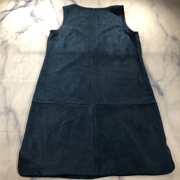 Boston Proper Blue Faux Suede Shift Dress - Picture 4 of 8
